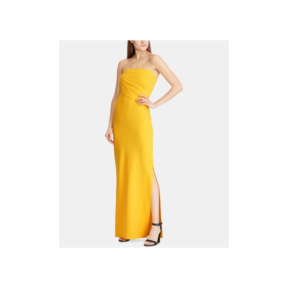 Ralph Lauren Womens Tichina Strapless Off-The-Shoulder Evening Dress